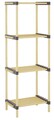 Seowood Többfunckiós rendszerező, 4 polccal, 107 x 40 x 28 cm, tömör fa, természetes