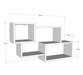 Ayder Fali polc, Kalune Design, 90x20x51 cm, barna/fehér