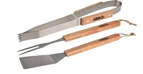 Rozsdamentes acélból készült 3 db BBQ grilleszköz készlet