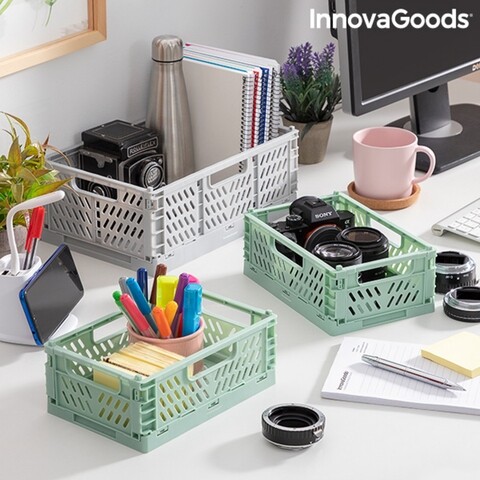 3 darabos Összecsukható és egymásba tehető rendszerező doboz  szett   Boxtor InnovaGoods