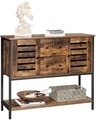 Alsó büfé, Vasagle, 100 x 35 x 84,5 cm, acél / forgácslap, rusztikus barna / fekete