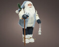 Santa w stick &lantern Dísz, Decoris, 16x21x45 cm, poliészter, kék