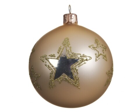 Globe Fényes csillag, Decoris, Ø8 cm, üveg, pezsgő