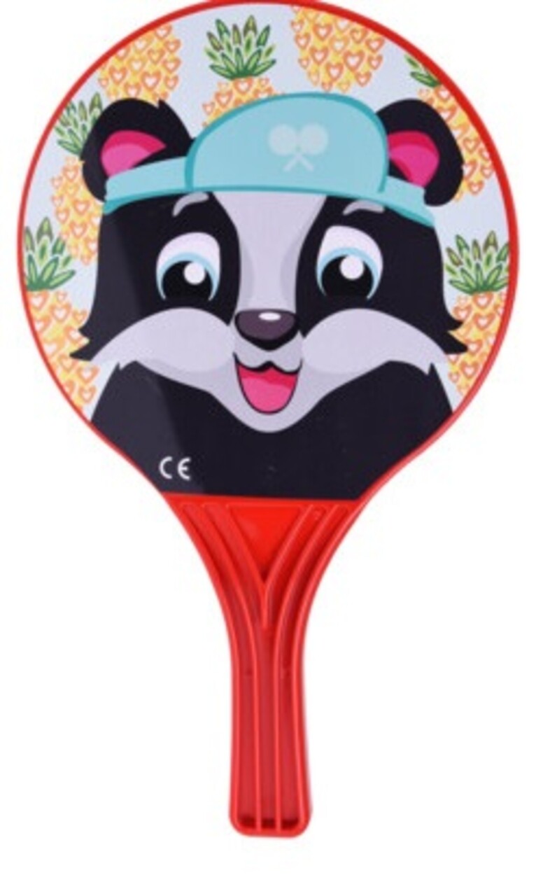 Raccoon Pingpongütő, 3 darabos, 23x38 cm, polipropilén, piros