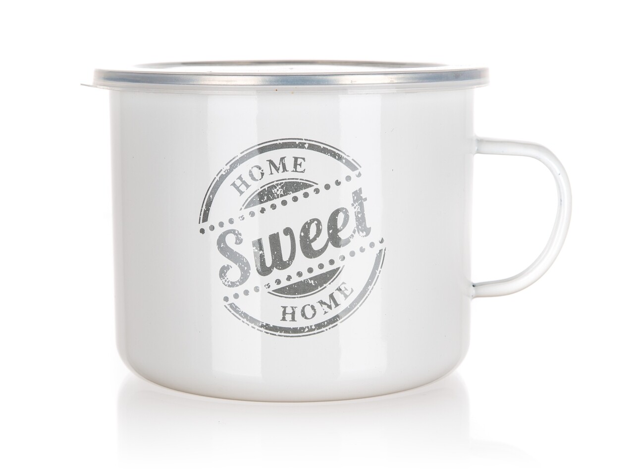 Zománcozott csésze Sweet Home tetővel, bankett, 500 ml
