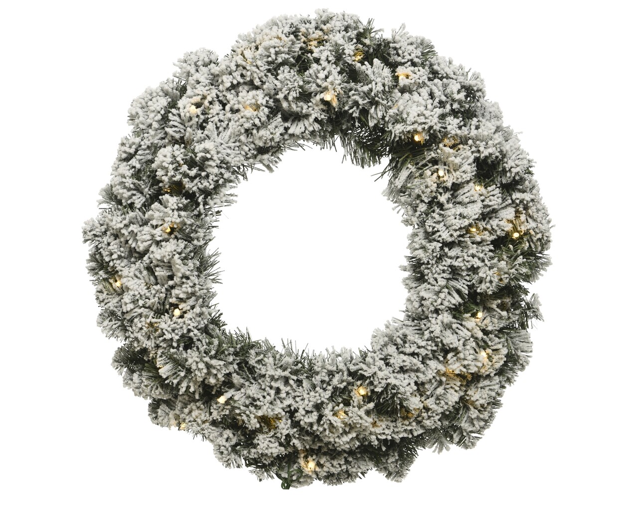 Császári koszorú wreath snowy, Decoris, 50x8 cm, 40 LED