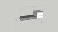 Bancheta Anzer, Kalune Design, 120x45x40 cm, maro/antracit