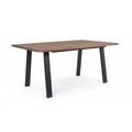Oslo Kerti asztal, Bizzotto, 160x90x76 cm, akácfa/acél, szénszürke/természetes