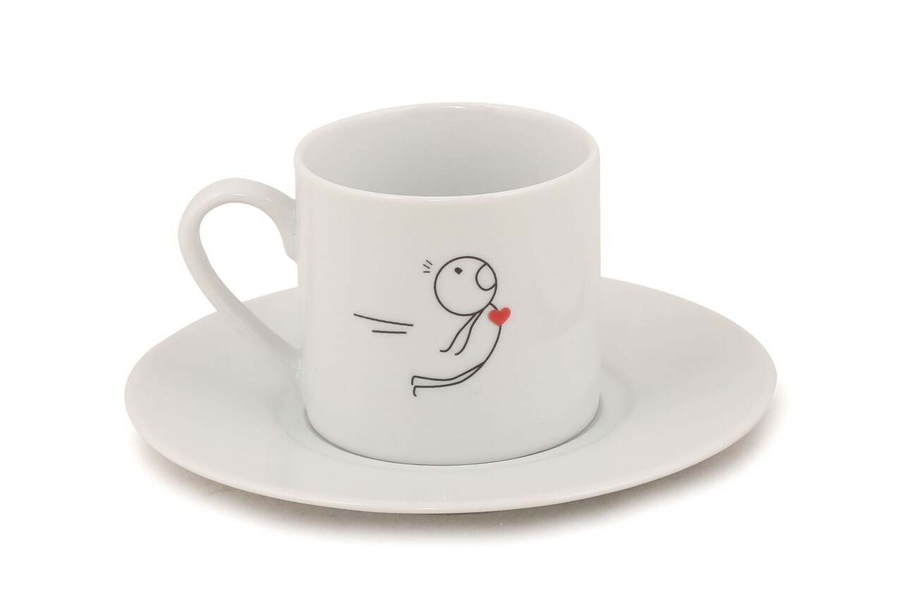 Kutahya Porselen Kávés Készlet, RU04KT118078, 4 Darabos, Porcelán