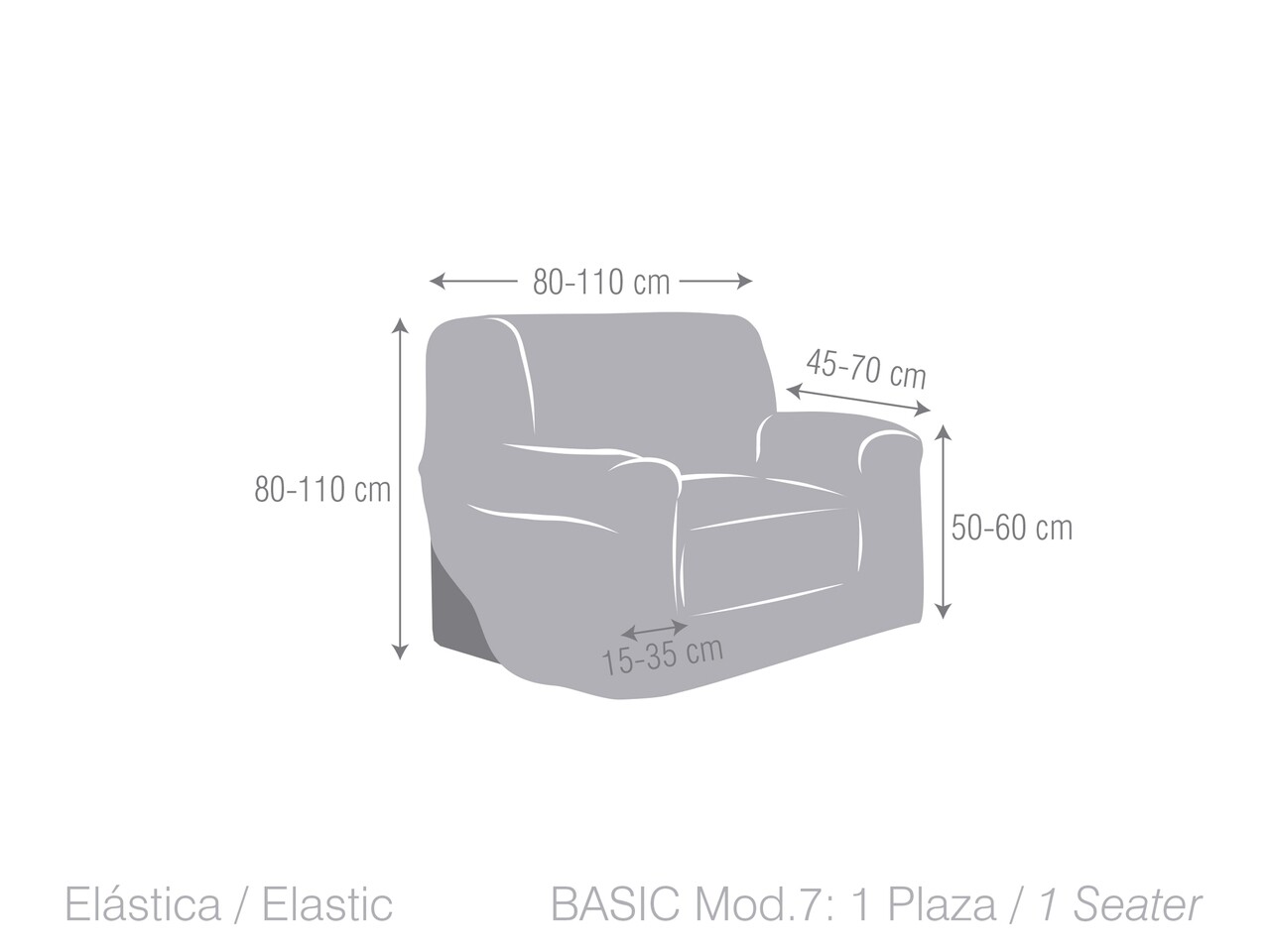 Bi-stretch Rugalmas Karosszék Huzat, Argos, Bézs C / 1