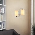 Balcova N-346 fali lámpa, Noor, 28 x 32 cm, 2 x E27, 100W, ezüst