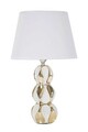 Glam Balls Éjjeli lámpa, Mauro Ferretti, 1 x E27, 40W, Ø28 x 46 cm, kerámia/vas/textil, fehér/aranyszín