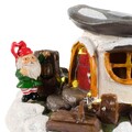Gnome house Fénydekoráció, Lumineo, 19x14x13 cm, 17 LED-el, műanyag, színes