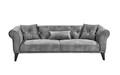 Kihúzható kanapé, Chester 3F szürke, 77 x 95 x 237 cm, PAL / fém / poliészter