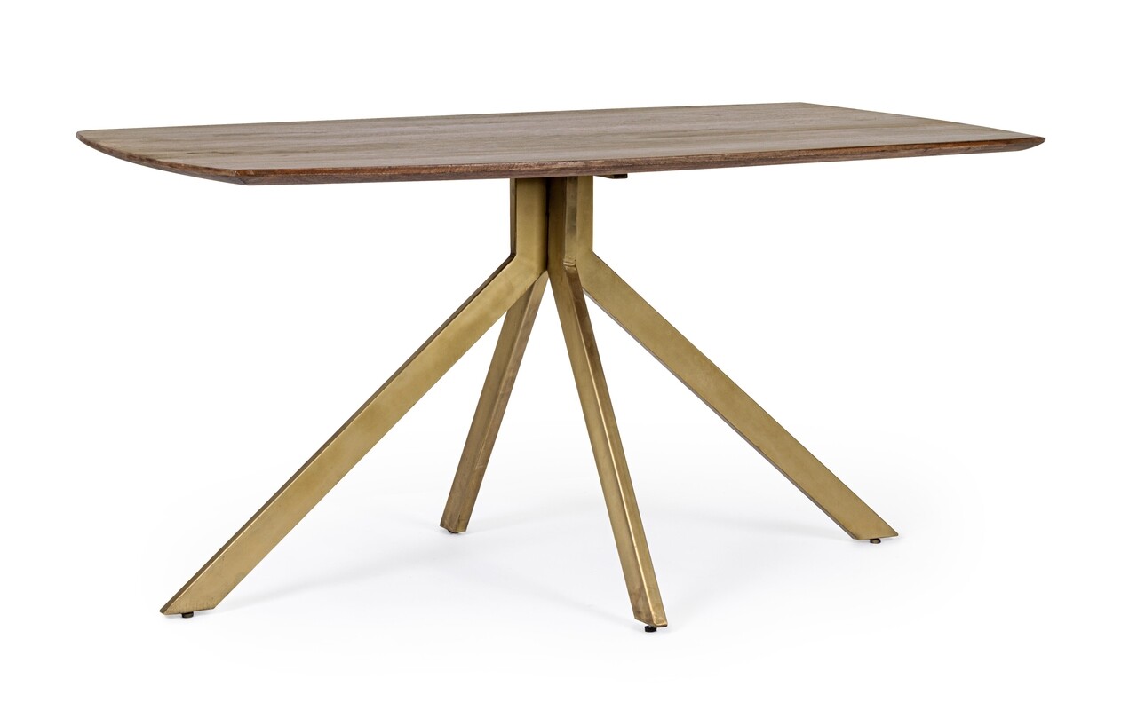 Sherman asztal, bizzotto, 150 x 90 x 76 cm, mangófa/acél