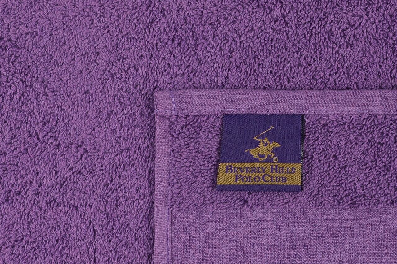 Beverly Hills Polo Club 4 Db Fürdőszobai Törölköző, 50x90 Cm, Pamut, Lila