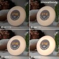 Ébresztőóra hangszóróval és napfelkelte effektussal, Slockar InnovaGoods, Bluetooth, USB, RGB, 16x16 cm, 16x16 cm