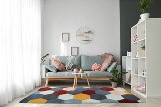 Homeycomb Bedora szőnyeg, 160x230 cm, 100% gyapjú, sokszínű, kézzel készített