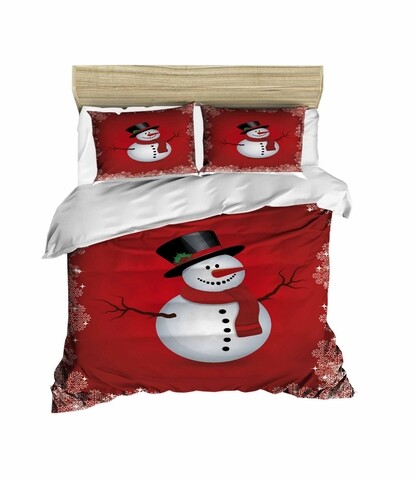 Pearl Home Kétszemélyes ágynemű, 430, 3D nyomtatás, polipamut, 4 darabos, fehér/piros/fekete