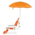 Kids Beach Szék napernyővel és hűtőtáska gyerekeknek,  L.37 l.28 H.45, narancssárga