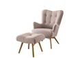 Fotel székkel, Arndt, Flamingo, fa / poliészter