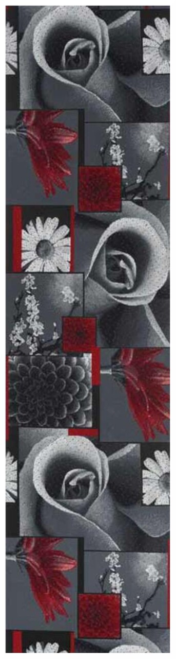 Collage Előszoba szőnyeg, Decorino, 50x300 cm, poliészter, szürke