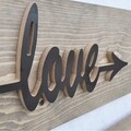 Love Live Laugh 3 db Fali dekoráció, Elvila Originals, 40x14 cm, handmade, lucfenyő