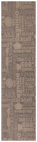 Food Konyhai szőnyeg, Decorino, 50x150 cm, poliészter, szürke