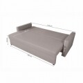 Firenze Lux Beige Kihúzható kanapé 218x85x85 cm + tárolóládával, bézs