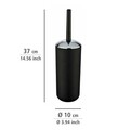 WC kefe tartóval, Weenko, Brasil Black, 10 x 37 cm, műanyag, fekete