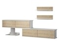 Maximusa TV Komód 2 polccal, Furny Home, 210x29.5x59 cm, alb/bej