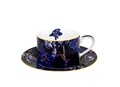 Csésze csészealjjal, DUO, Violet tulipán, 240 ml, porcelán, tarka