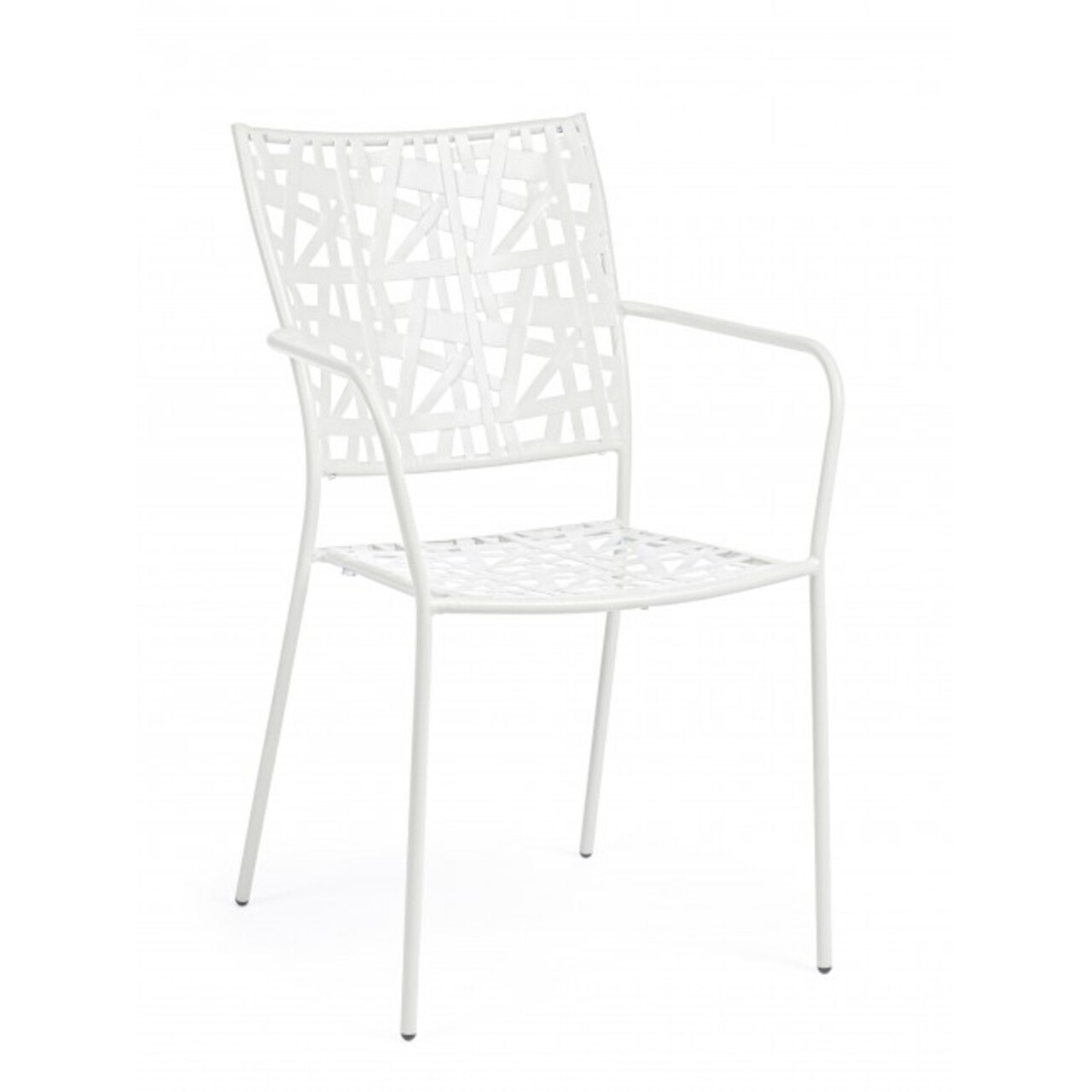 Kelsie kerti szék, bizzotto, 54x55x89 cm, acél, fehér