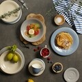 12 részes kávéskészlet, mint a Villeroy & Boch, Color Loop Horizon, prémium porcelán, kék