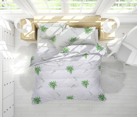 Aloe Vera Essence Szett, mikroszálas párna 50x70 cm és steppelt paplan 350g/nm, 140x200 cm