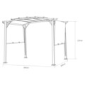 Gazebo Kerti pavilon, Shadow, L.360 l.269 H.225 cm, acél, barna/bézs