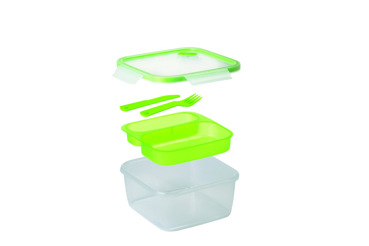 Snips Ételtároló Fedővel, Lunchbox Green, 1,4 L, Polipropilén, Zöld