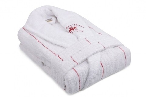 Beverly Hills Polo Club Unisex fürdőköpeny, 100% pamut, L/XL, White/Red