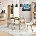 Barna asztal, Pakoworld, 120x79x74 cm, MDF, viszkozitás / bika