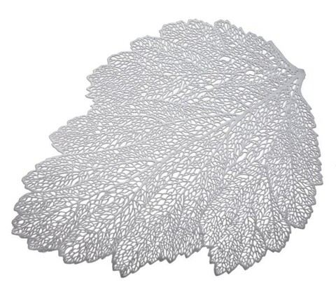 Glamour tányértartó, Ambition, 36x47 cm, PVC, ezüst