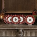 Desszerttányér, Villeroy & Boch, Toy's Delight Red, 24 cm, prémium porcelán