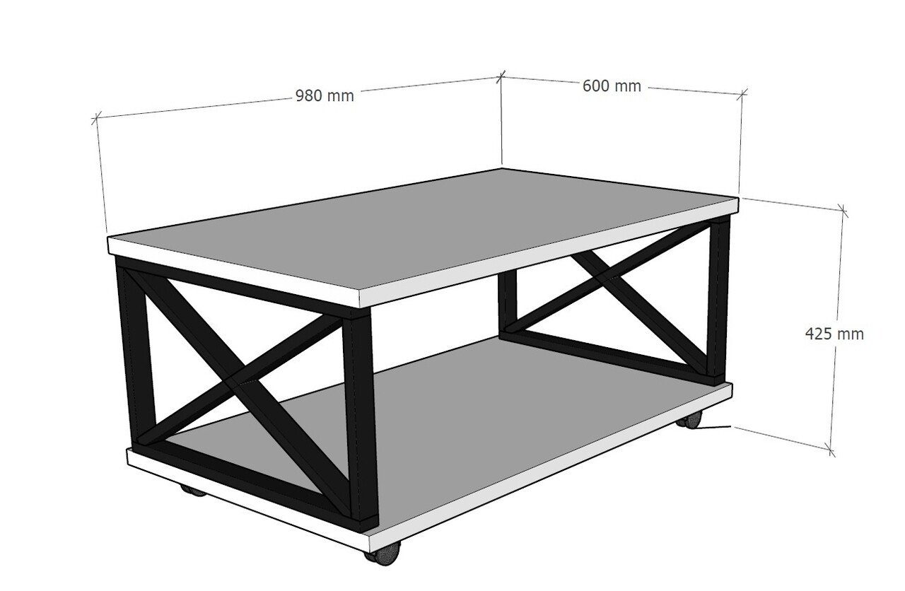 Yuso Dohányzóasztal, Puqa Design, 98x60x42.5 Cm, Mogyoró