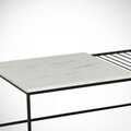 Zinus Marmo Dohányzóasztal, Comforty, 95x55x43 cm, fehér/fekete