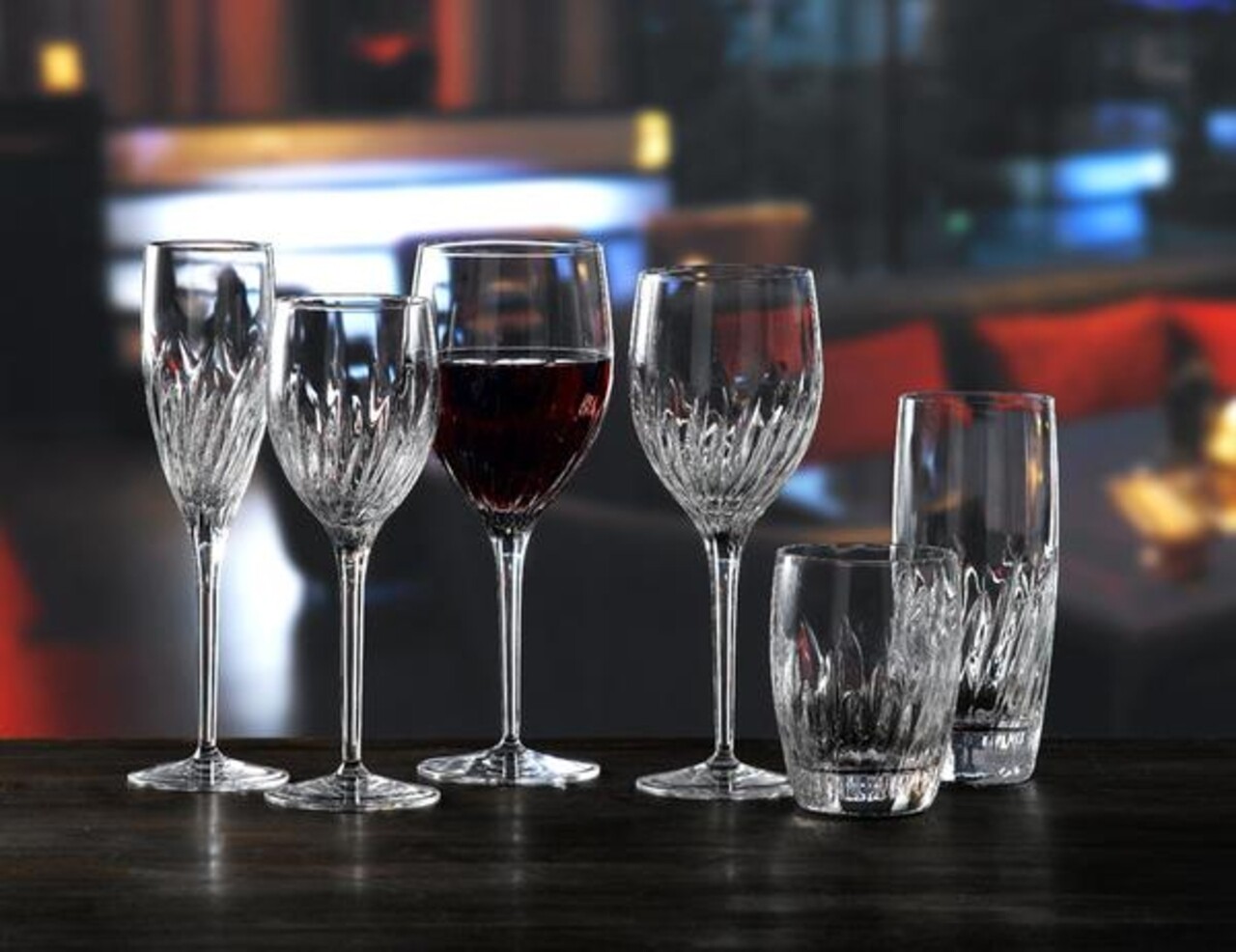 6 pohár vörösbor Incanto, Luigi Bormioli készlet, 384 ml, kristályüveg, átlátszó