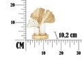 Leaf Gyertyatartó, Mauro Ferretti, 17x10.2x18.2 cm, vas/üveg, aranyszín