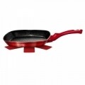 Grill serpenyő, Berlinger Haus, 28 cm, kovácsolt alumínium és márvány, Burgundia