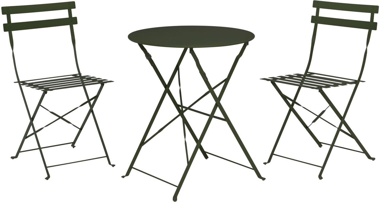 Excellent Houseware Set mobilier de gradina Bistro, 3 piese, metal, verde