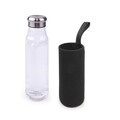 Üveg hőszigetelő borítással, Iris Barcelona, ​​550 ml, boroszilikát / neoprén üveg, fekete