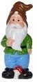 Dwarf with mushroom Dekoráció, 17x12x40 cm, kerámia, színes