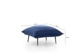 Aspen Zsámoly, Futon, 75x75x40 cm, fém, tengerkék